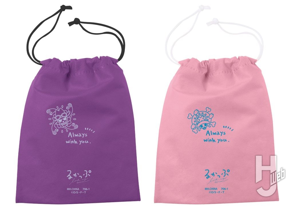 ニコ・ロビンとトニートニー・チョッパーのデフォルメフィギュアの限定巾着の画像