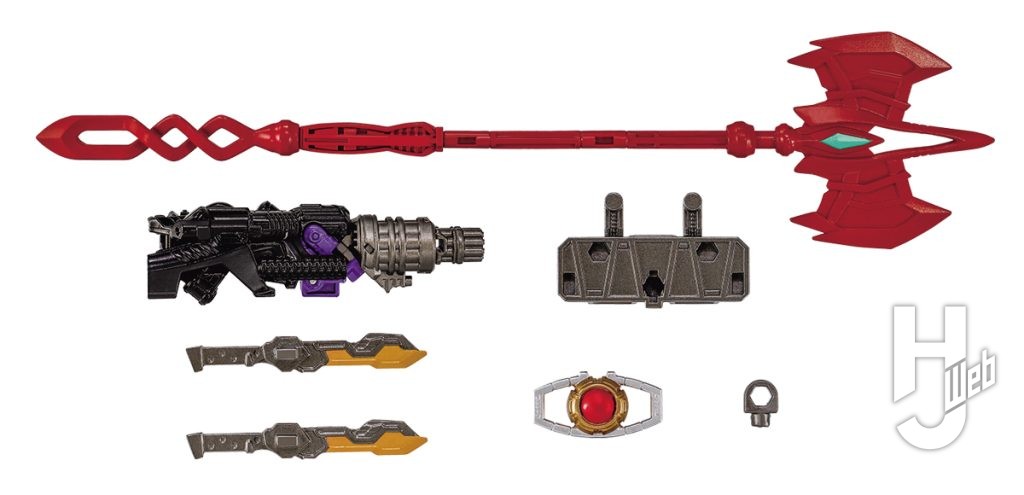 エヴァンゲリオンのトランスフォーマーフィギュアの付属パーツの画像