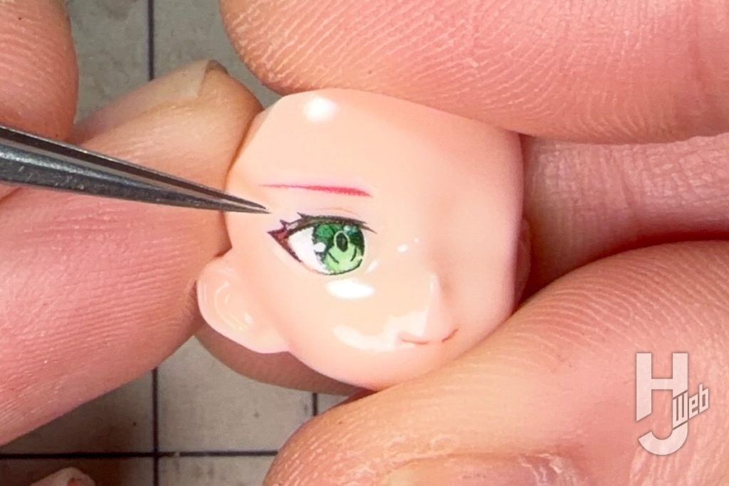 キューティーハニーのプラモデルの付属デカールの貼り付けの画像その3