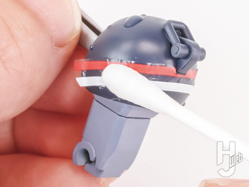 デカール　綿棒使用　画像