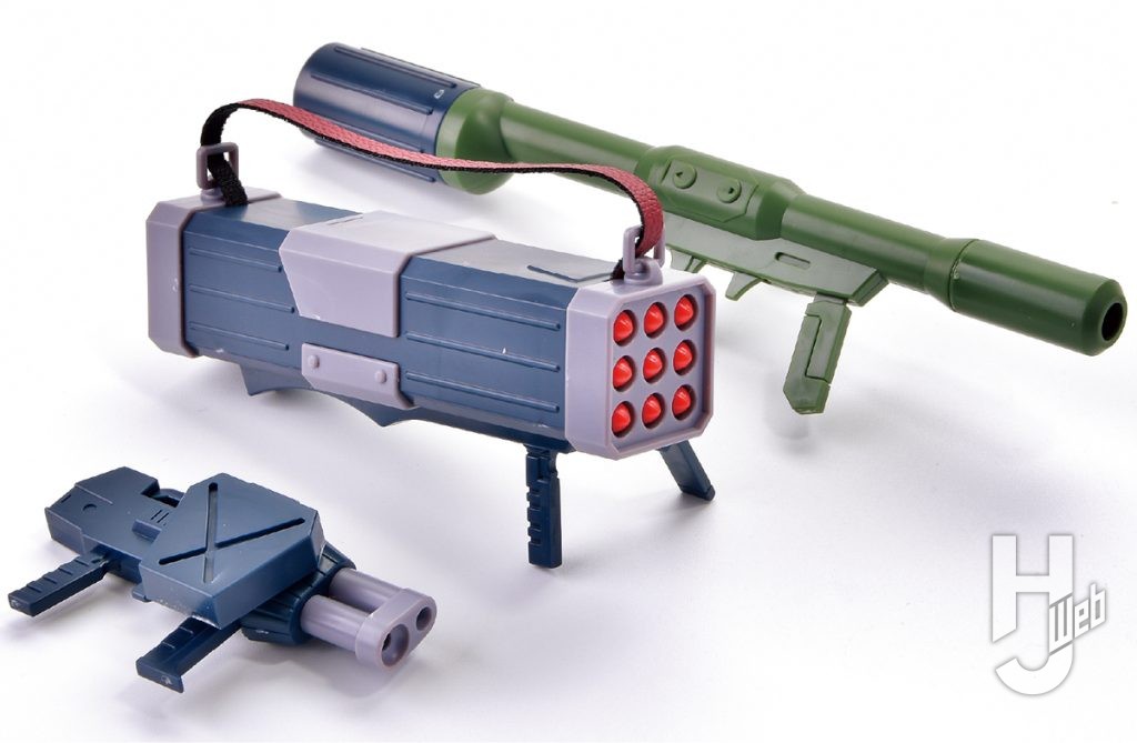 HG スコープドッグ用拡張パーツセット2ヘビィマシンガン、ソリッドシューター、ミサイルガンポッド
