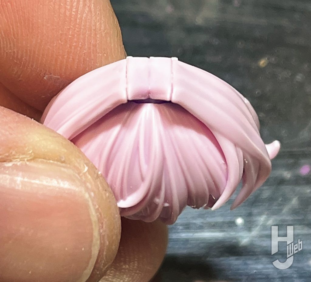 ファジー製作「デザイアメイデン グリードバニー」前髪製作中