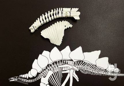 ウラベヒロト製作「ステゴサウルス」製作途中胴椎