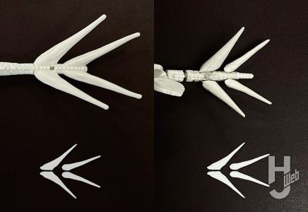 ウラベヒロト製作「ステゴサウルス」製作途中尾のスパイク