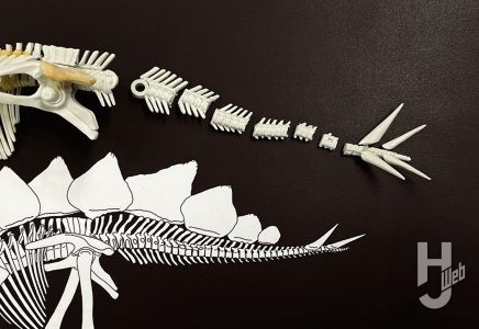 ウラベヒロト製作「ステゴサウルス」製作途中尾椎