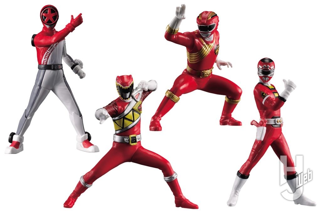 スーパー戦隊シリーズのレッドのミニチュアフィギュアの画像