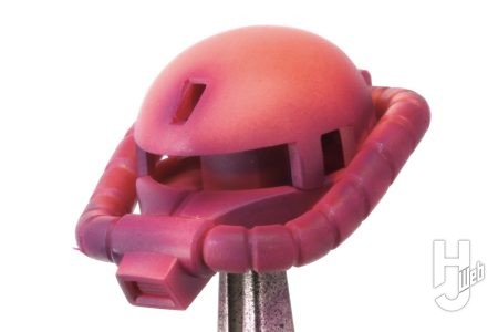 けんたろう製作「シャアザク」頭部エヴォパープル塗装