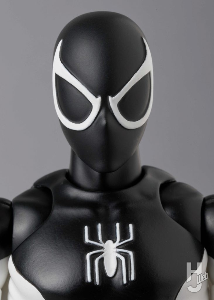 ネガティブゾーンのスパイダーマンの可動フィギュアの表情のアップ画像その2