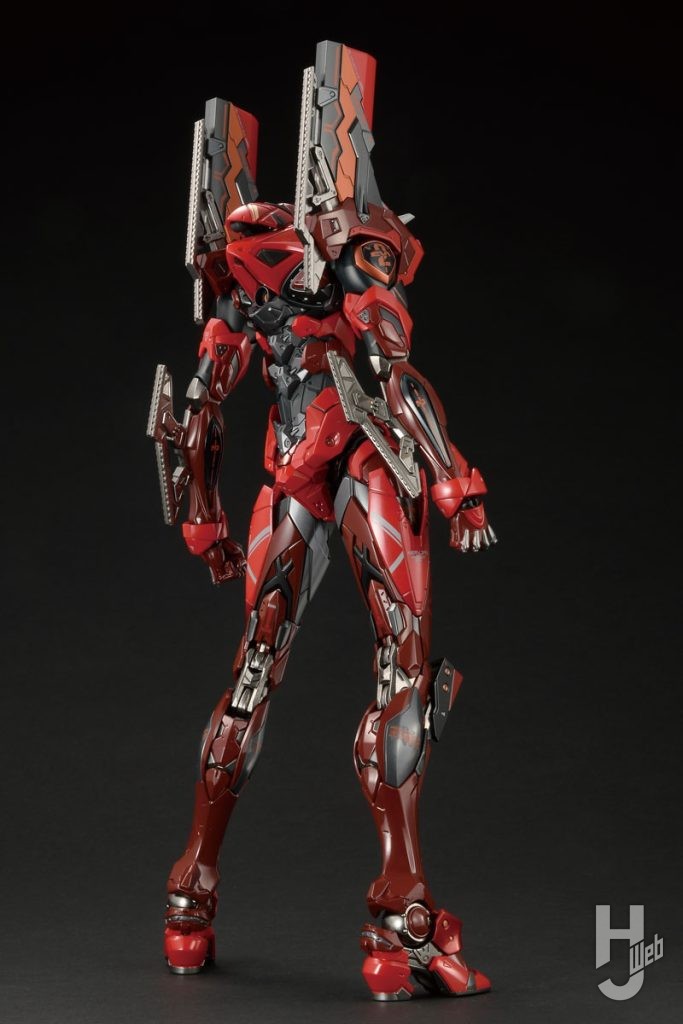エヴァンゲリオン弐号機Ⅱ式の可動フィギュアの後ろ姿の全体画像