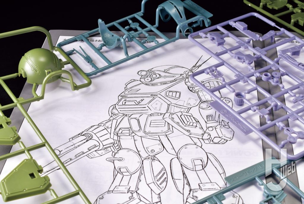 「ウェーブ1／24スコープドッグ」ランナーと説明書