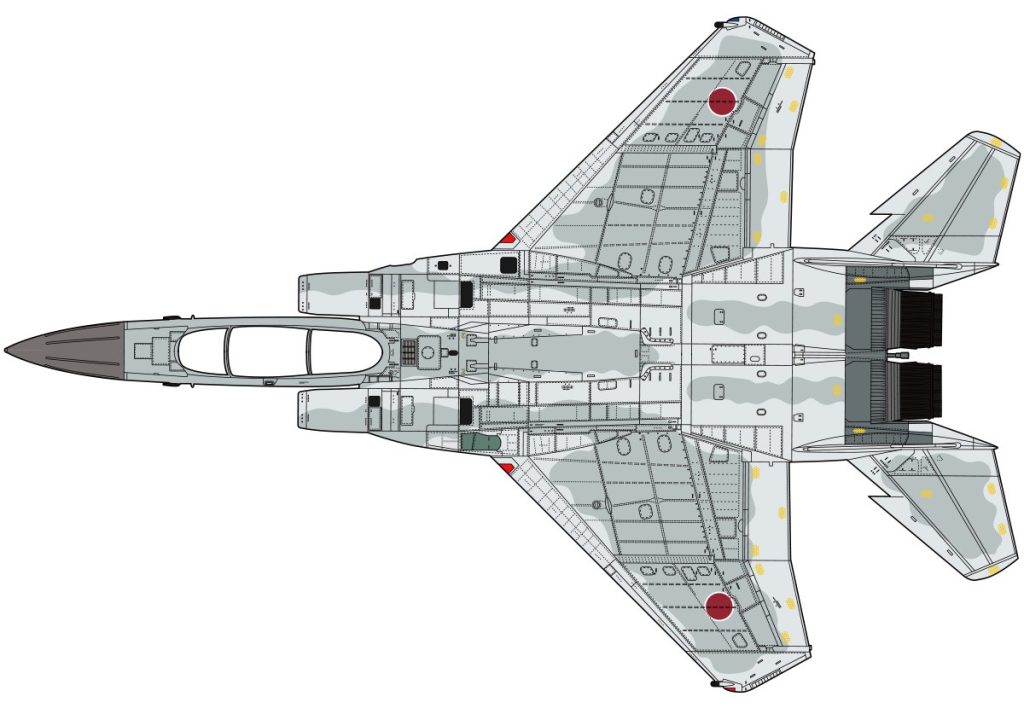 F-15戦闘機　第303飛行隊　小松基地　2022　画像　上面