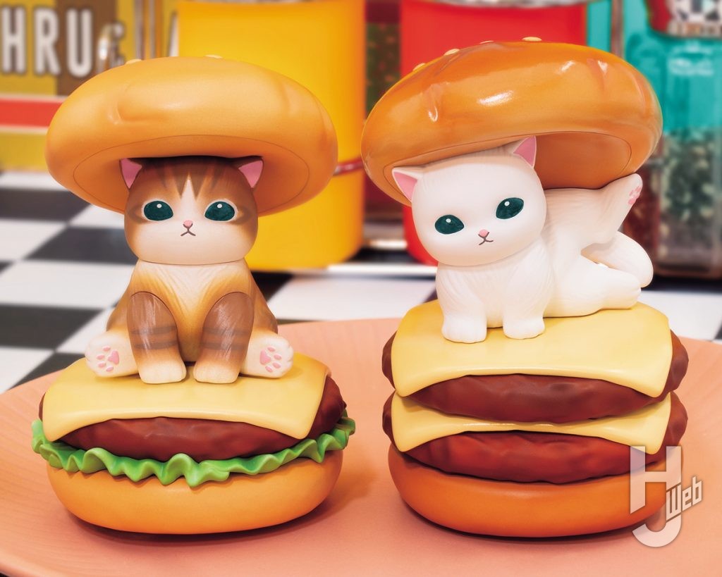 ハンバーガーに挟まるにゃんこのフィギュアのイメージ画像その2