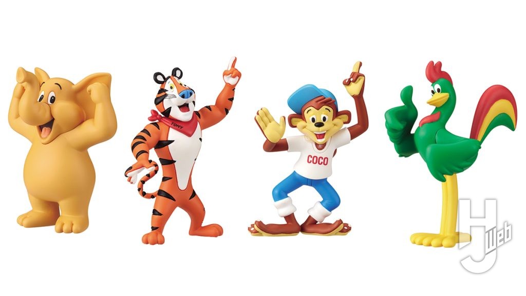 ケロッグのキャラクターフィギュアの画像