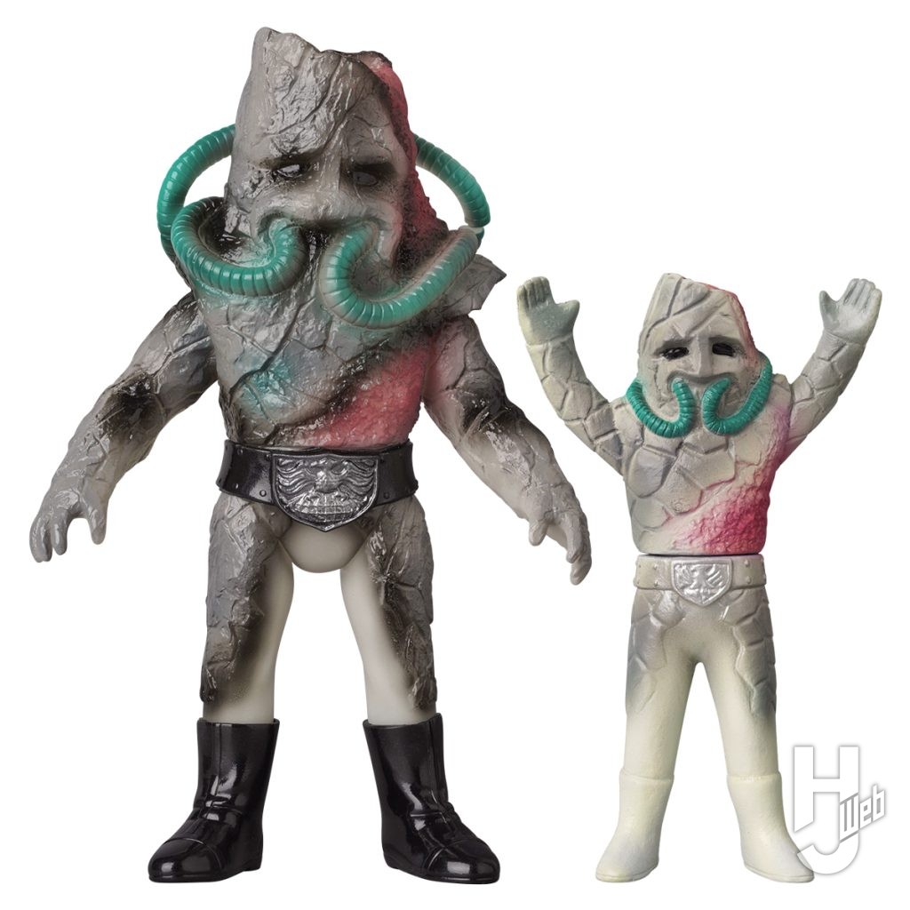 ゴースターとミニサイズゴースターのソフビフィギュアの画像