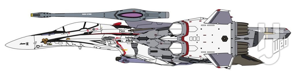 VF-25F-トルネードメサイア“マクロスF-”（大気圏内仕様）イラスト画左側面