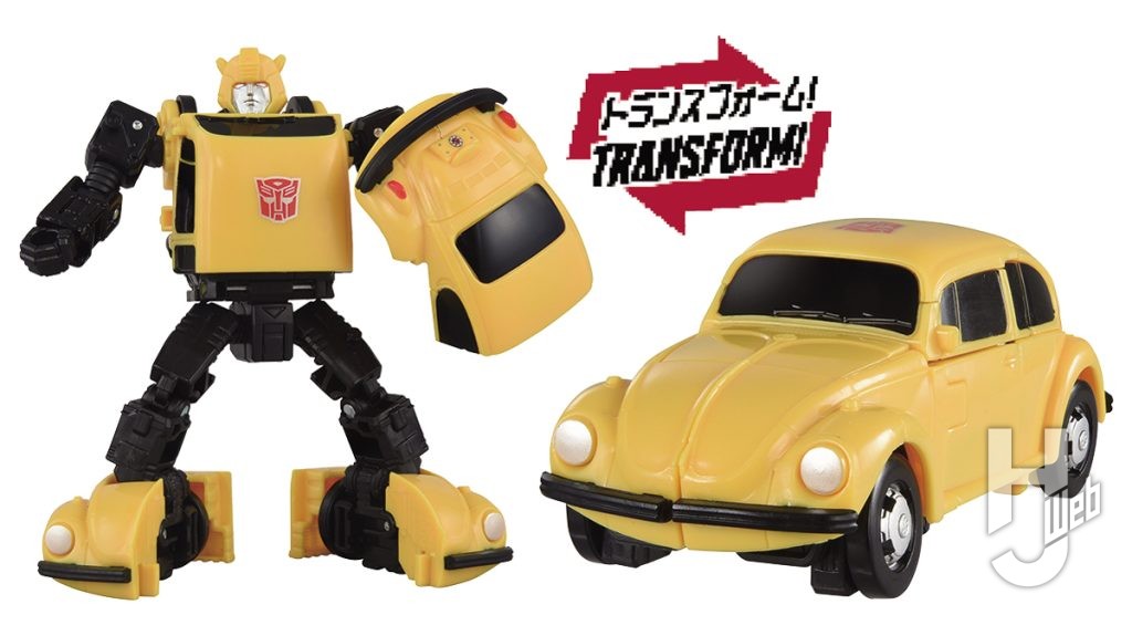 バンブルビーとギアーズの変形フィギュアの画像