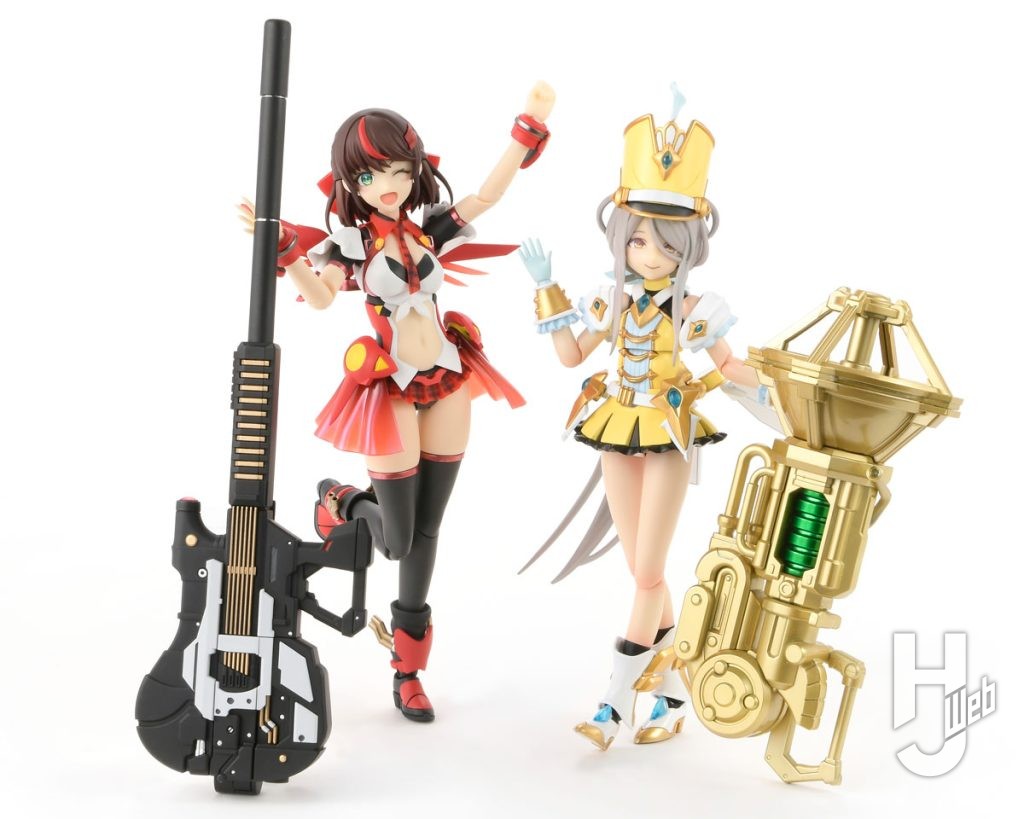 リサ＝キャスターとアイリス＝ブルックナーのプラモデルの全体画像