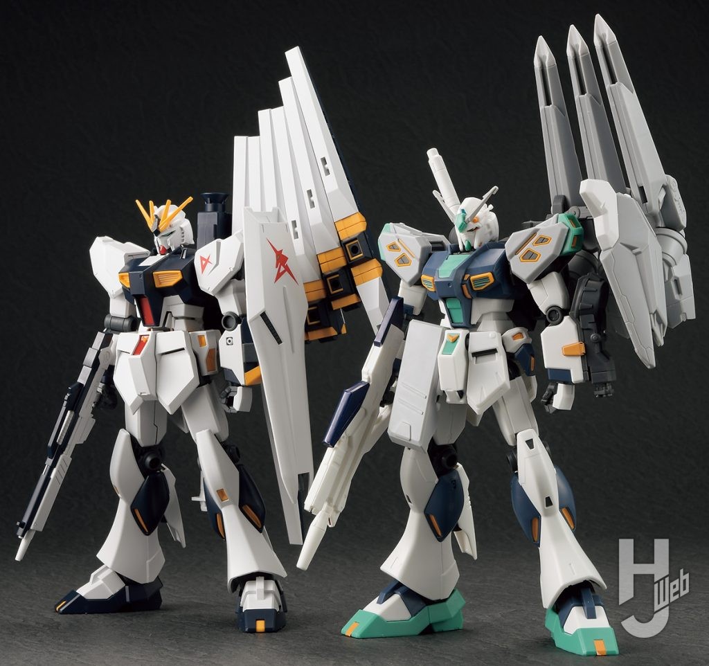 HG　νガンダム　量産型νガンダム　比較