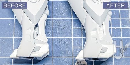 ネコアシ製作「ガンダムグリープ」製作中途スネbeforeafter