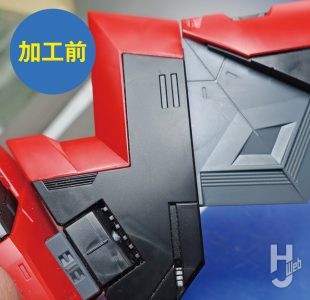 セイラマスオ製作「GAT-X370 レイダーガンダム Ver.W.G.P.N.」製作中途スジ彫り応用10