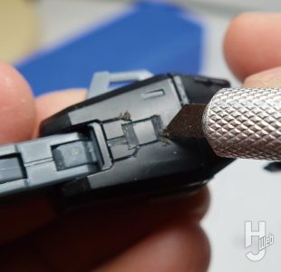 セイラマスオ製作「GAT-X370 レイダーガンダム Ver.W.G.P.N.」製作中途スジ彫り応用15