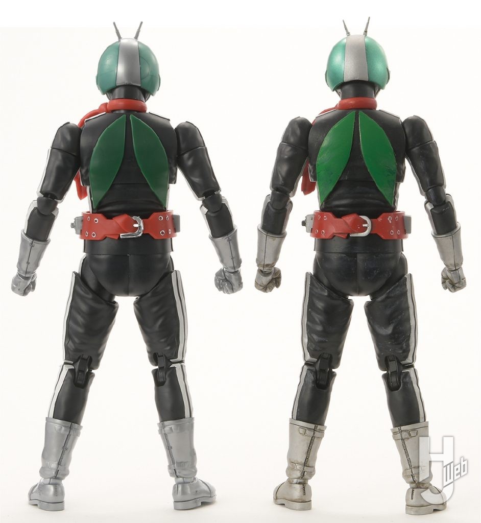 只野☆慶「仮面ライダー新1号」素組み比較背面
