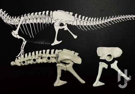 ウラベヒロト製作「アロサウルス」製作中途胴椎