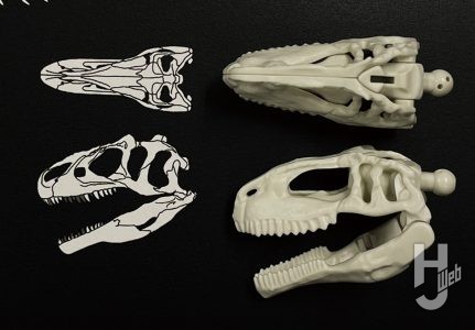 ウラベヒロト製作「アロサウルス」製作中途頭部