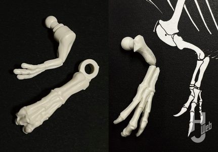 ウラベヒロト製作「アロサウルス」製作中途上腕骨