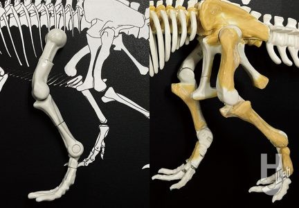 ウラベヒロト製作「アロサウルス」製作中途後ろ脚