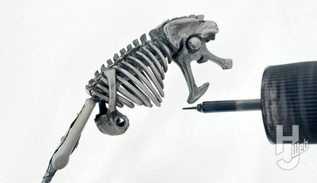 ウラベヒロト製作「アロサウルス」製作中途塗装2