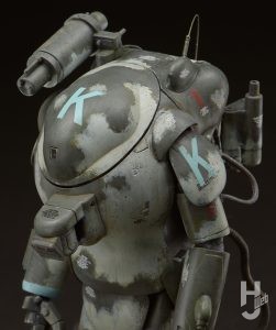 横山宏製作「傭兵軍 偵察用装甲戦闘服 ラプーン」頭部アップ
