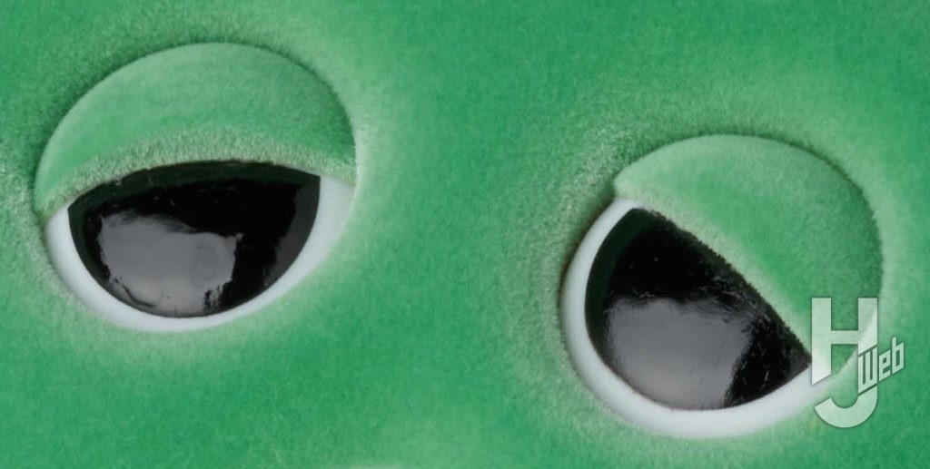 ガチャピンのフィギュアのアップ画像