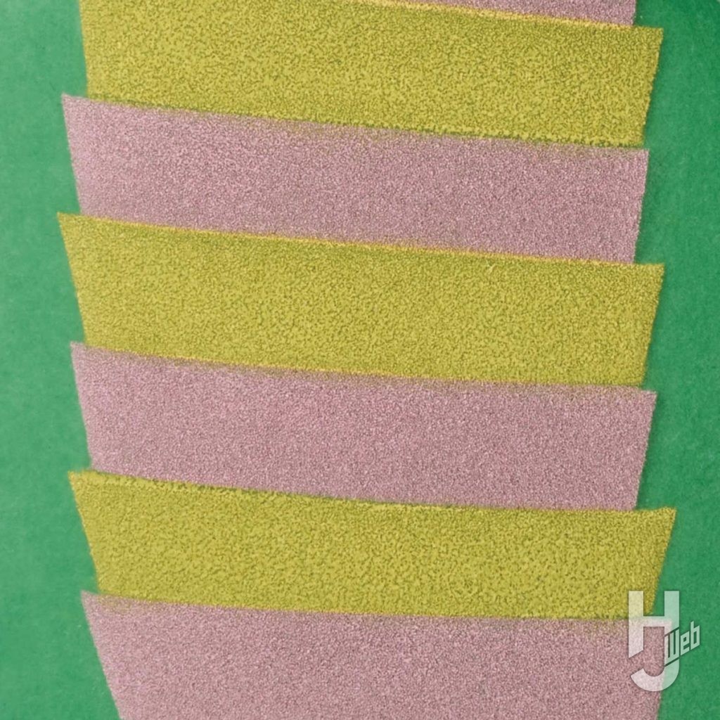 ガチャピンのフィギュアの腹部のアップ画像