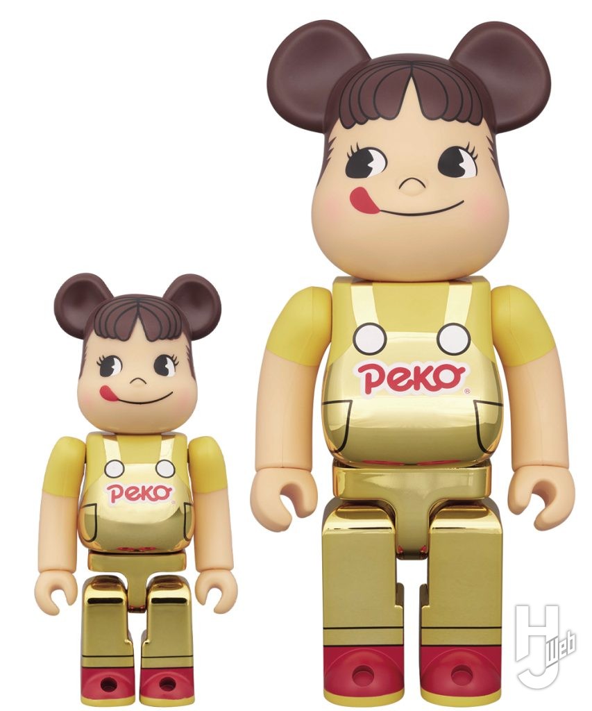 BE@RBRICK ペコちゃん （オーバーオール）金メッキ 100% & 400%