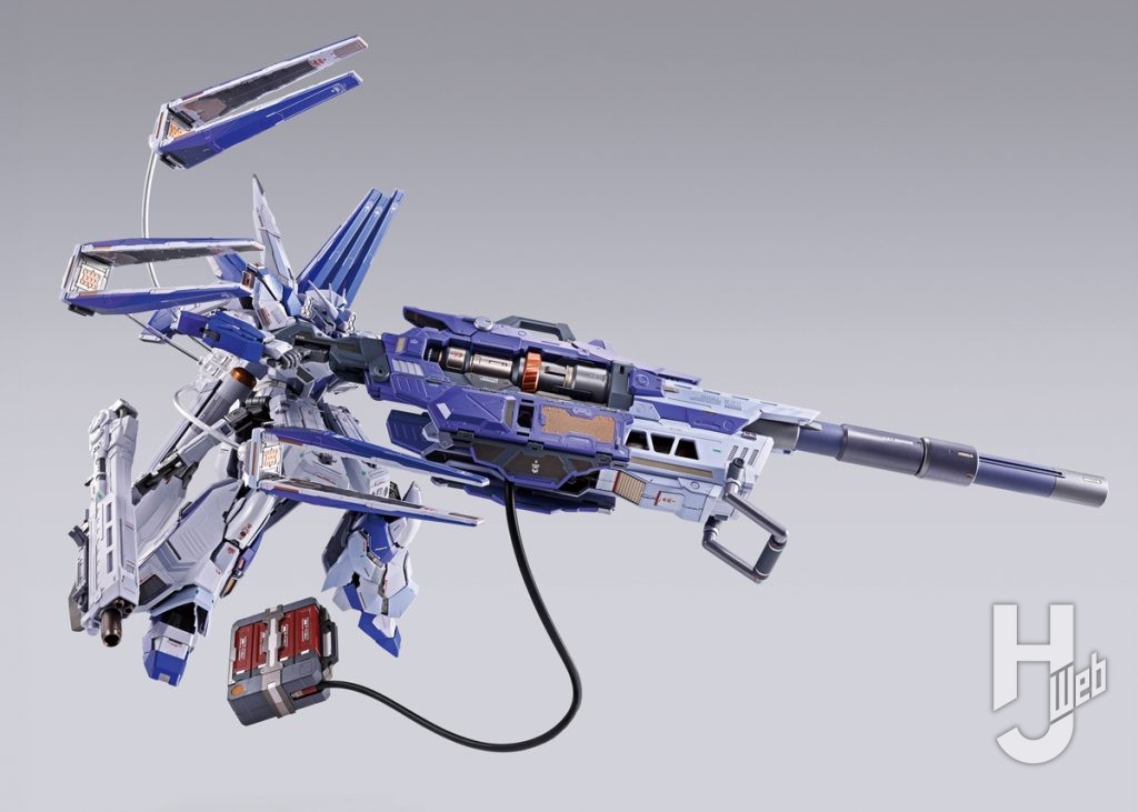 Hi-νガンダムの可動フィギュアのオプションパーツの装着イメージの画像