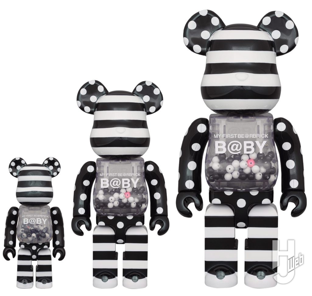 MY FIRST BE@RBRICK B@BY BLACK & WHITE CHROME Ver.100% & 400% / 1000%