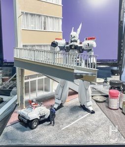 商業ビルの作業風景