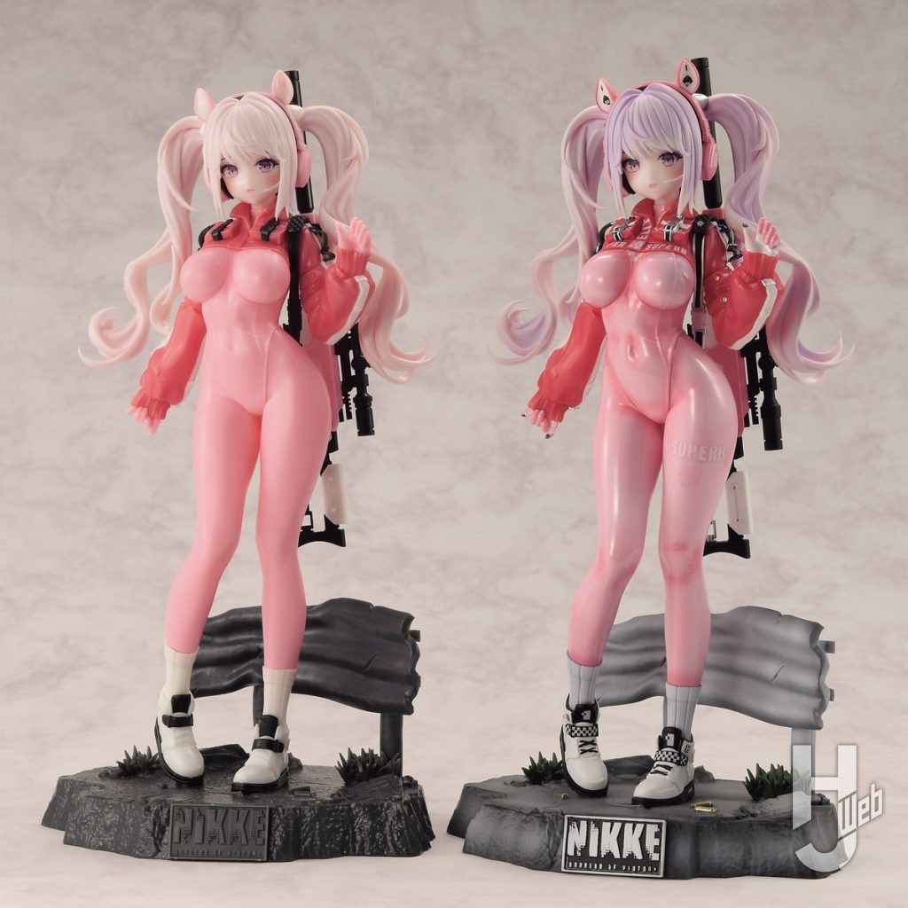 アリスのプラモデルの素組みと作例の比較画像