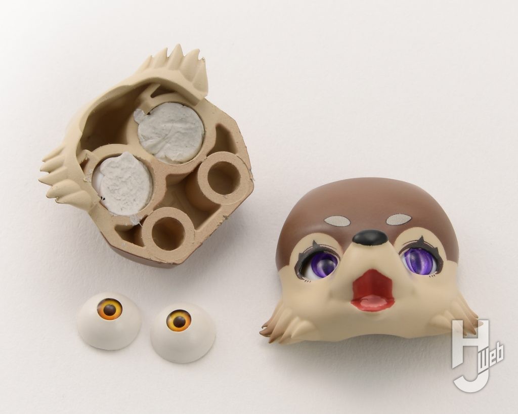 けもプラニホンオオカミのプラモデルの顔パーツの画像