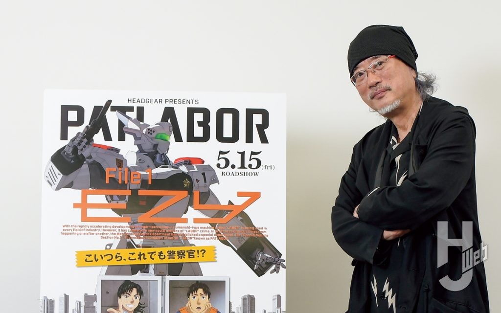 機動警察パトレイバー-EZY-File1公開記念出渕裕インタビューの様子