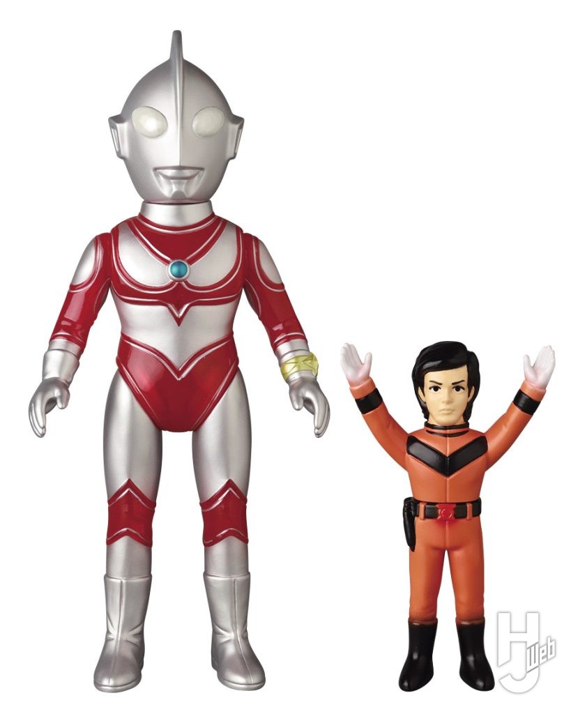 ウルトラマンジャックとミニ・郷秀樹のソフビフィギュアの画像