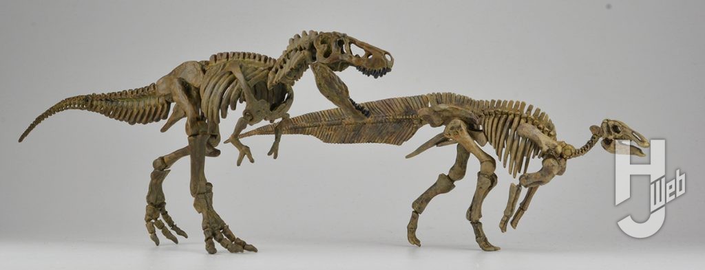 ウラベヒロト製作「カムイサウルス」とティラノサウルス