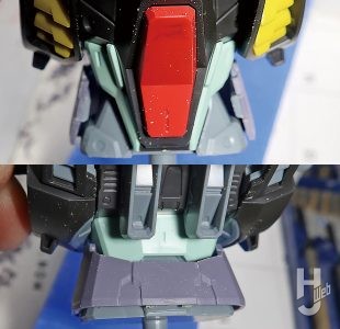 セイラマスオ製作「FULL MECHANICS フォビドゥンガンダム」製作中腰アップ