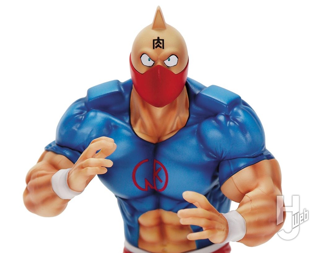 フェイスガードを付けたキン肉マンのフィギュアのアップ画像