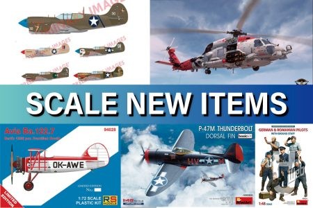 「ロイヤルクラス P-40K ウォーホーク デュアルコンボ」や「P-47M サンダーボルト ドーサルフィンベーシックキット」などGSIクレオスやハセガワの輸入エアモデル新キットをご紹介！