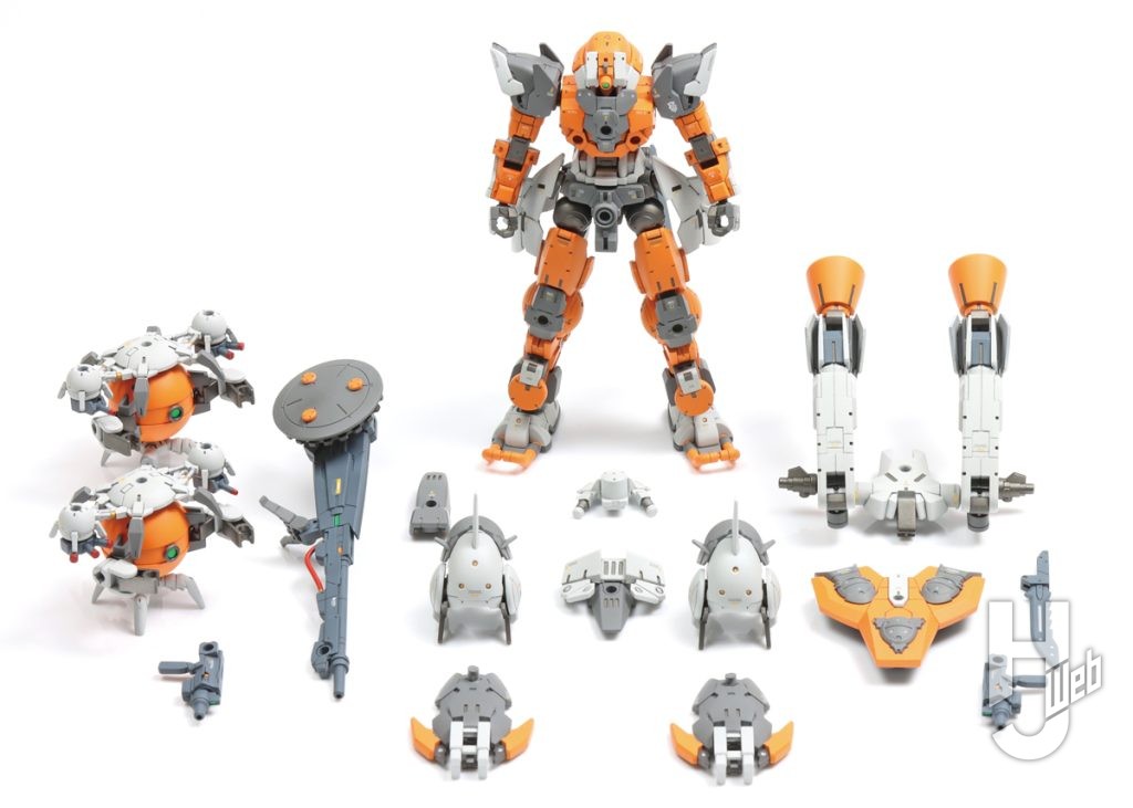フルアーマーポルタノヴァのプラモデルの付属品一覧の画像
