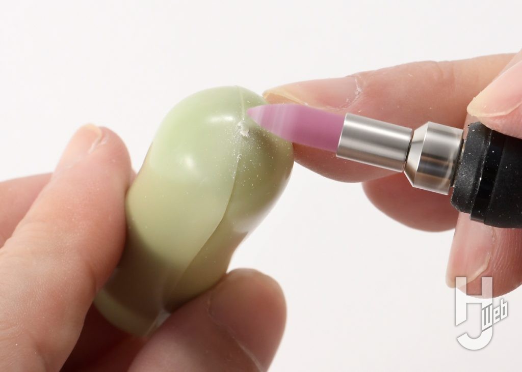 荒目の“鋭角”ブラシを使用している画像