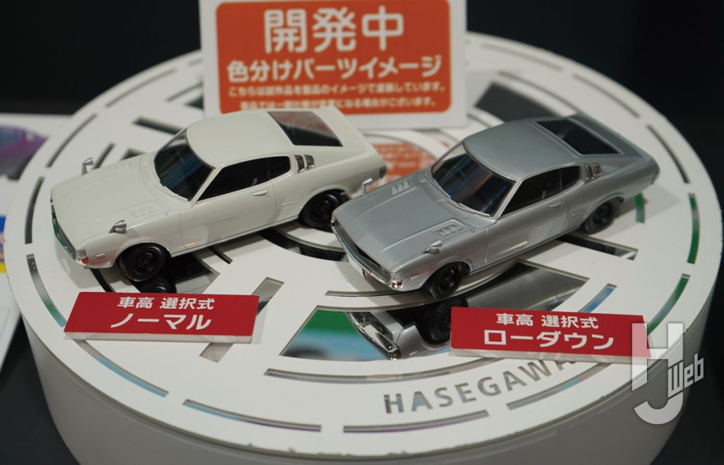 ハセガワのブースではハセガワの新ブランド「eもけ」の第1弾トヨタ セリカ LB 1600GTが発表された
