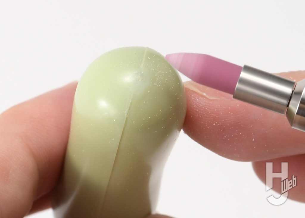 荒目の“鋭角”ブラシを使用している画像
